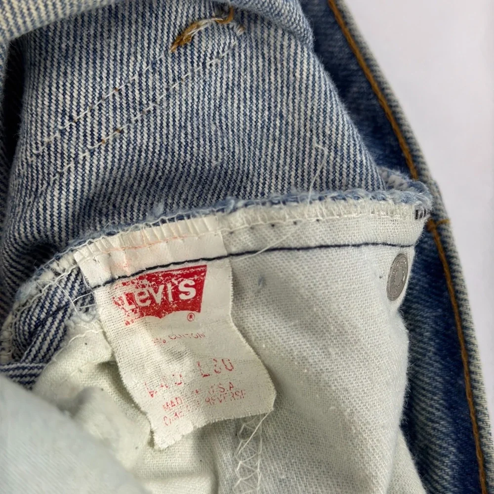 Vintage 80s Levis 505‎ Orange Tab Jeans Mens Size 40x30 Made in USA